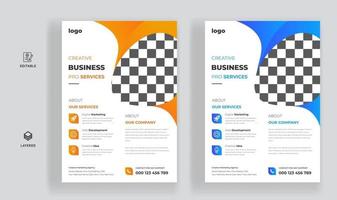 Digital marketing agency business flyer and brochure cover design vector