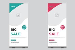 Business Sale Roll Up Banner. Special Offer Sale Banners Template
