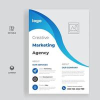 Corporate Business Flyer poster vector template in A4 size