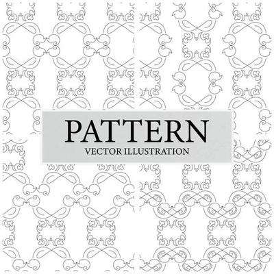 Seamless pattern, various geometric shapes on a white background