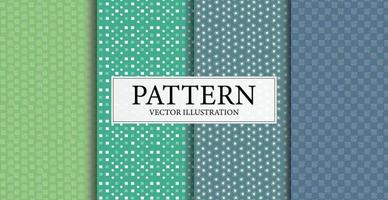 Assembly of seamless patterns, abstract shapes - Vector
