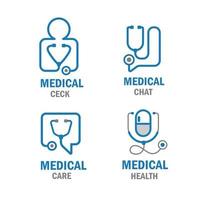diseño de logotipos médicos y sanitarios vector