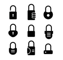 lock icon isolated on white background. vector