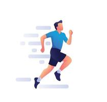 Running man Cartoon character jogging vector