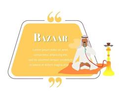 Bazaar flat color vector quote