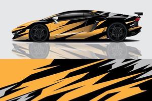 sport car decal wrap design vector