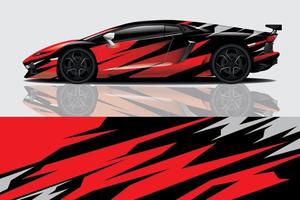 sport car decal wrap design vector