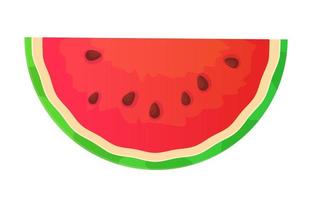 Half watermelon piece. Summer fruit berry, fresh juice concept vector