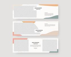 Web banner template set. Collection of horizontal banners design. vector