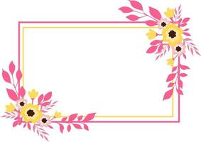 square floral frame vector