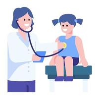 Kid Chest Checkup vector