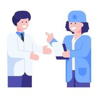 Doctors Discussion and staff vector