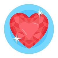 Heart Ruby Gemstone vector