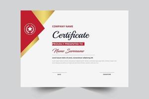 Creative Certificate Template With Badge Vector Template