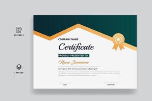 plantilla de certificado de estilo creativo colorido vector