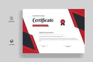 Certificate of appreciation template vector