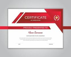 Certificate of appreciation golden shapes and badge  template  vector