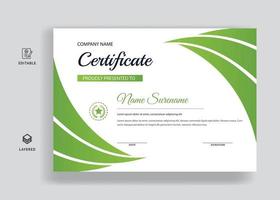 Certificate template with a badge vector