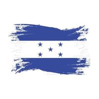 Honduras Flag With Watercolor Brush vector