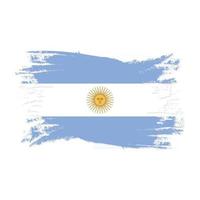 Argentina Flag With Watercolor Brush