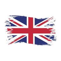 United Kingdom Flag With Watercolor Brush vector