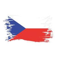 Czech Republic Flag With Watercolor Brush vector