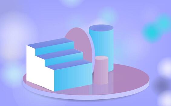 display stand on bokeh background vector