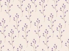 Seamless repeating pattern of flowers and plants.  wildflowers vector