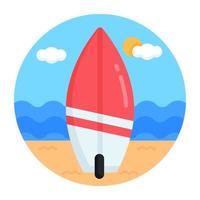 Surfboard and Equipment vector