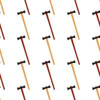 Illustration on theme pattern steel axes with wooden handle vector