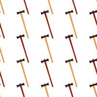 Illustration on theme pattern steel axes with wooden handle vector