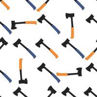 Illustration on theme pattern steel axes with wooden handle vector