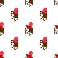 Illustration on theme colorful modern child high chair vector