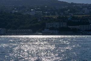 Seascape with a view of the coastline of Yalta photo