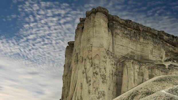 Natural landscape with a view of the White Rock. photo