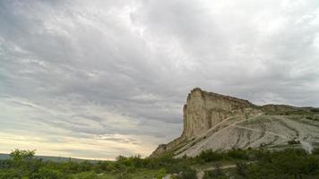 Natural landscape with a view of the White Rock. photo