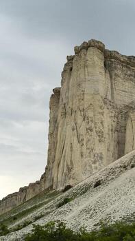 Natural landscape with a view of the White Rock. photo