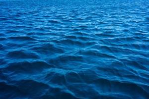 Background of a blue water surface with waves photo