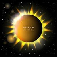 Solar Eclipse Background Template vector