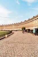 Bath, England - AUG 30 2019 - The famous Royal Crescent at Bath Somerset England, United Kingdom. photo