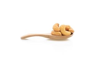 Cashew nuts on white background photo