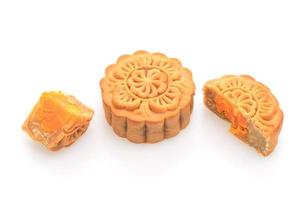 Chinese moon cake durian and egg yolk flavour photo