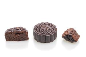 Chinese moon cake dark chocolate flavour photo