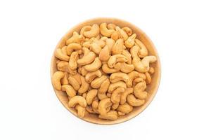 Cashew nuts on white background photo