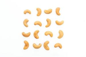 Cashew nuts on white background photo