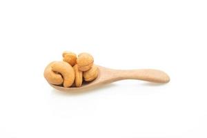 Cashew nuts on white background photo