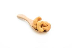 Cashew nuts on white background photo