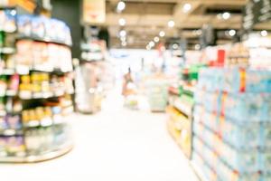 Abstract blur and defocused supermarket for background photo