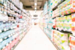 Abstract blur and defocused supermarket for background photo