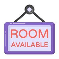 Room Available Board vector